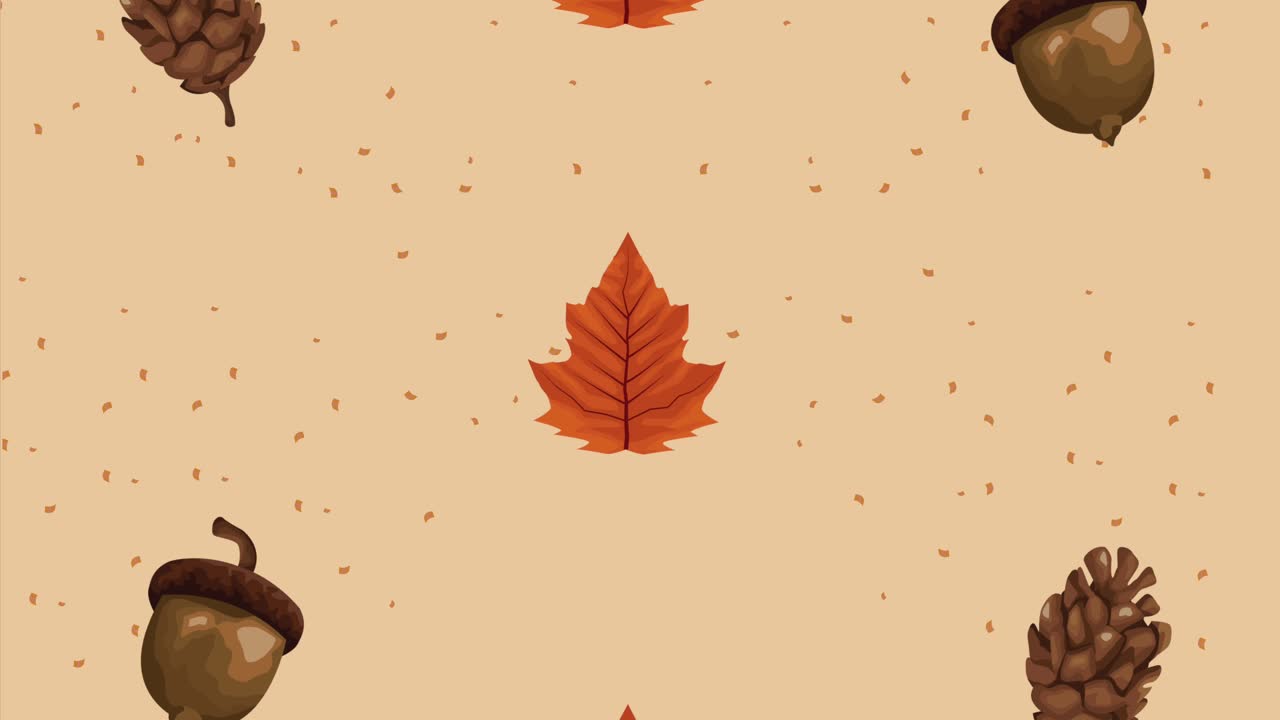 animación de patrones de la temporada de otoño