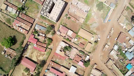 Kibera-Luftdrohne-Slum-Nairobi-Kenia-Nachbarschaft-Schmutzige-Verschmutzung-Abwassersystem-Afrika-Residenz-Berühmt