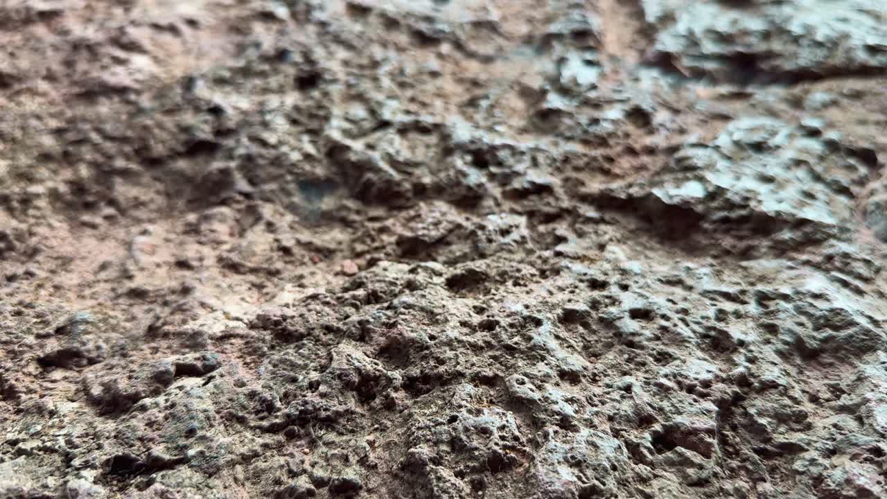 Closeup of stone showing the texture of it used in The Ancient Temples of the Kalachuri Period in Amarkantak are the most prominent old temples from the 11th century