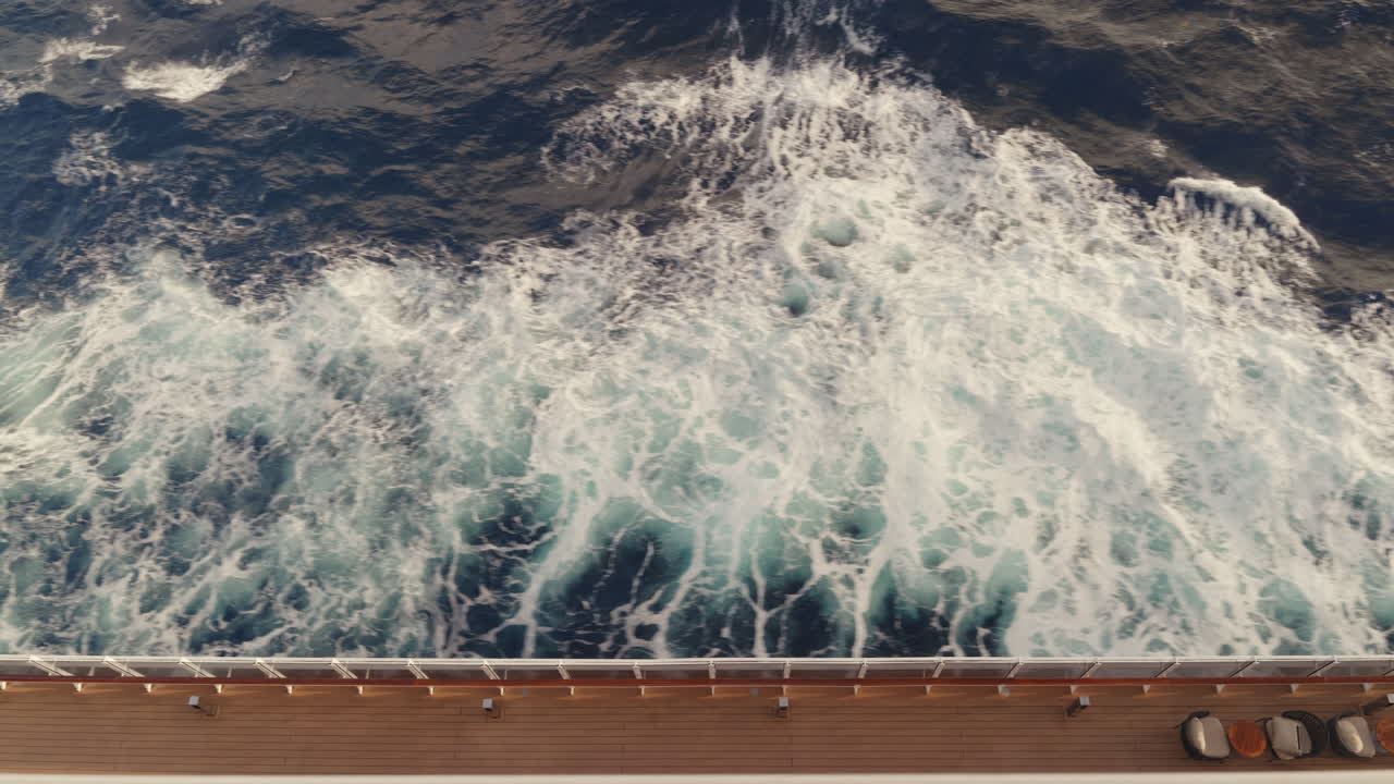 Ship's Deck View of Ocean Waves