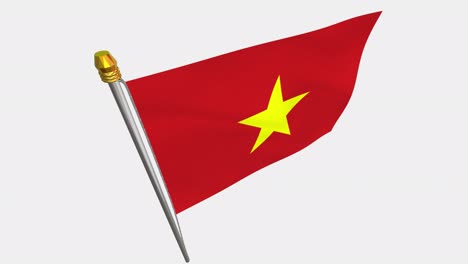 loop video of vietnam flag  fluttering in the wind, slow motion video of 4k , with alpha channel