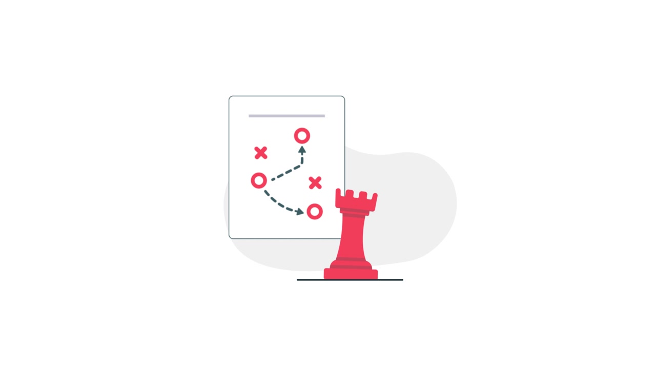 Animated Illustration of a Chess Rook and Strategic Plan