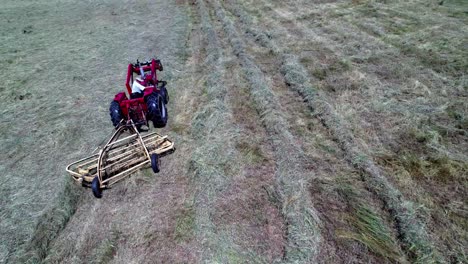 Hay-Raked-in-Field-near-West-Jefferson-NC,-West-Jefferson-North-Carolina-in-Ashe-County-NC