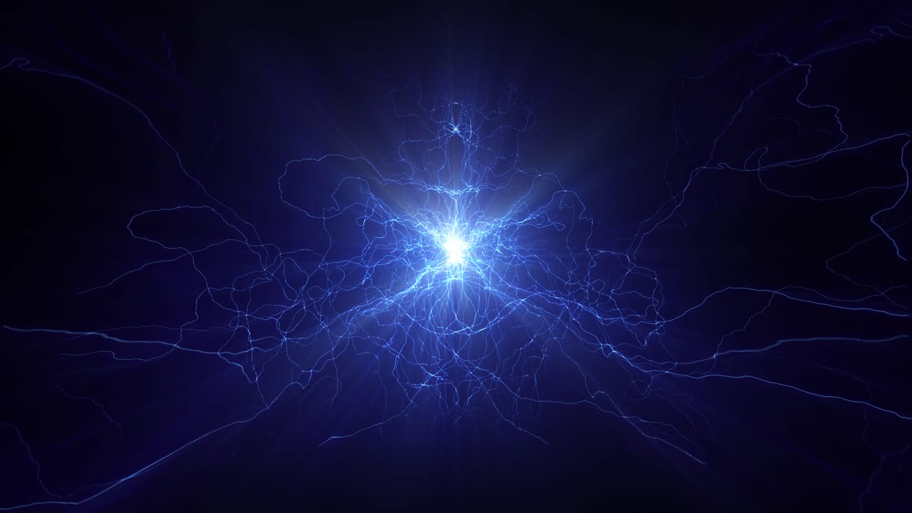Lightning electrical arcs sci fi power reactor orb future voltage tech glow 4k