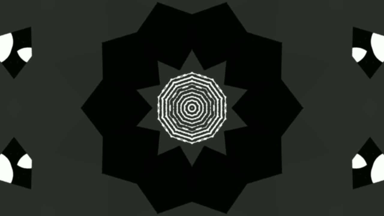 entrando en movimiento de animación mundial en forma de blanco y negro