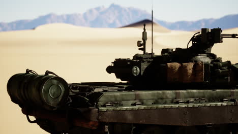 tanque militar en el desierto