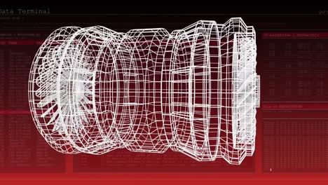 animación de ruedas digitales sobre el procesamiento de datos