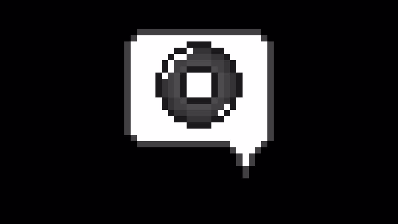Pixel art animation icon speech bubble circle mark (6)