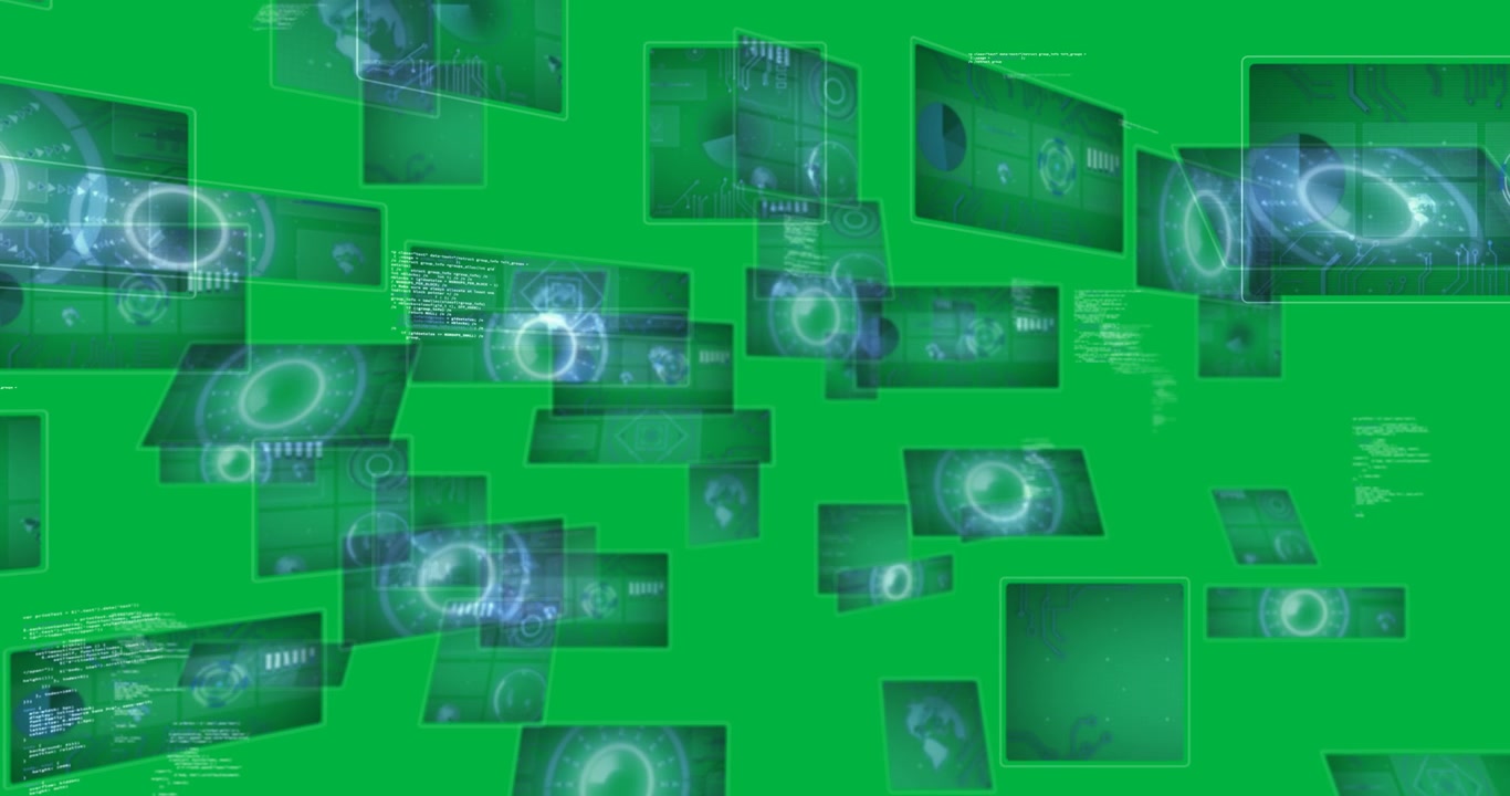 Animazione di campi visivi in scansione, registrazione di statistiche ed elaborazione dati su schermi.