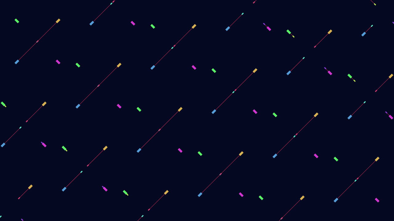 patrón de líneas diagonales coloridas de puntos en fondo negro