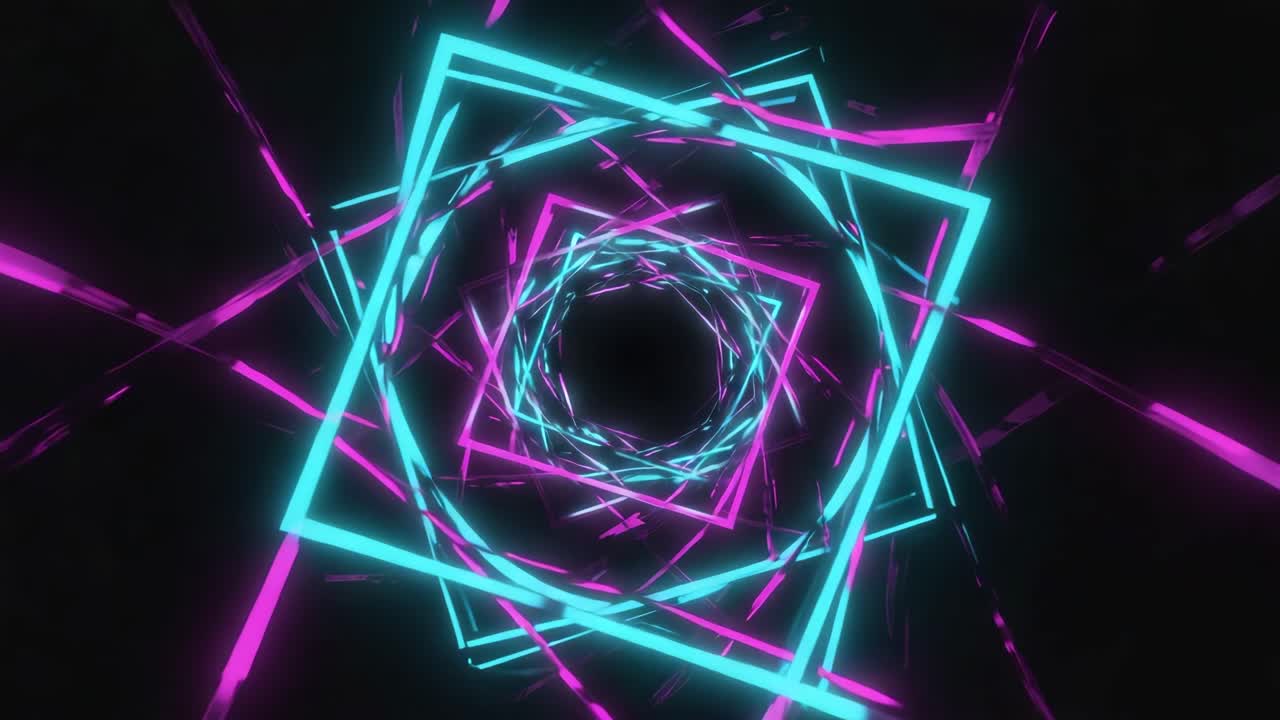 túnel de neón abstracto