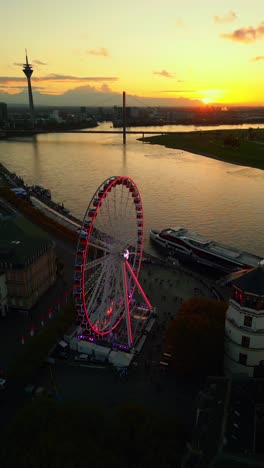 overhead view of fair in dusseldorf germany