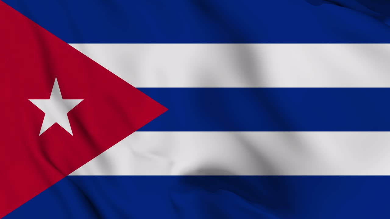 Bandiera di Cuba animazione ondeggiante senza interruzioni