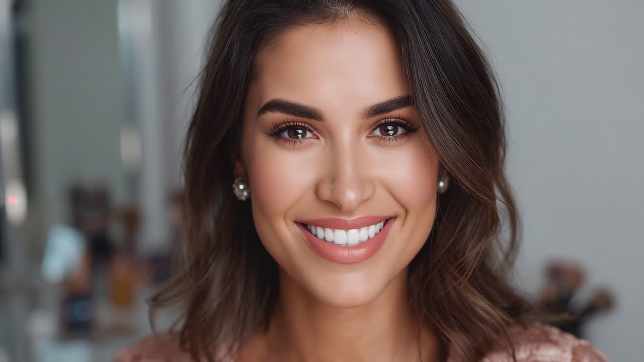 Portrait of a beautiful woman with makeup