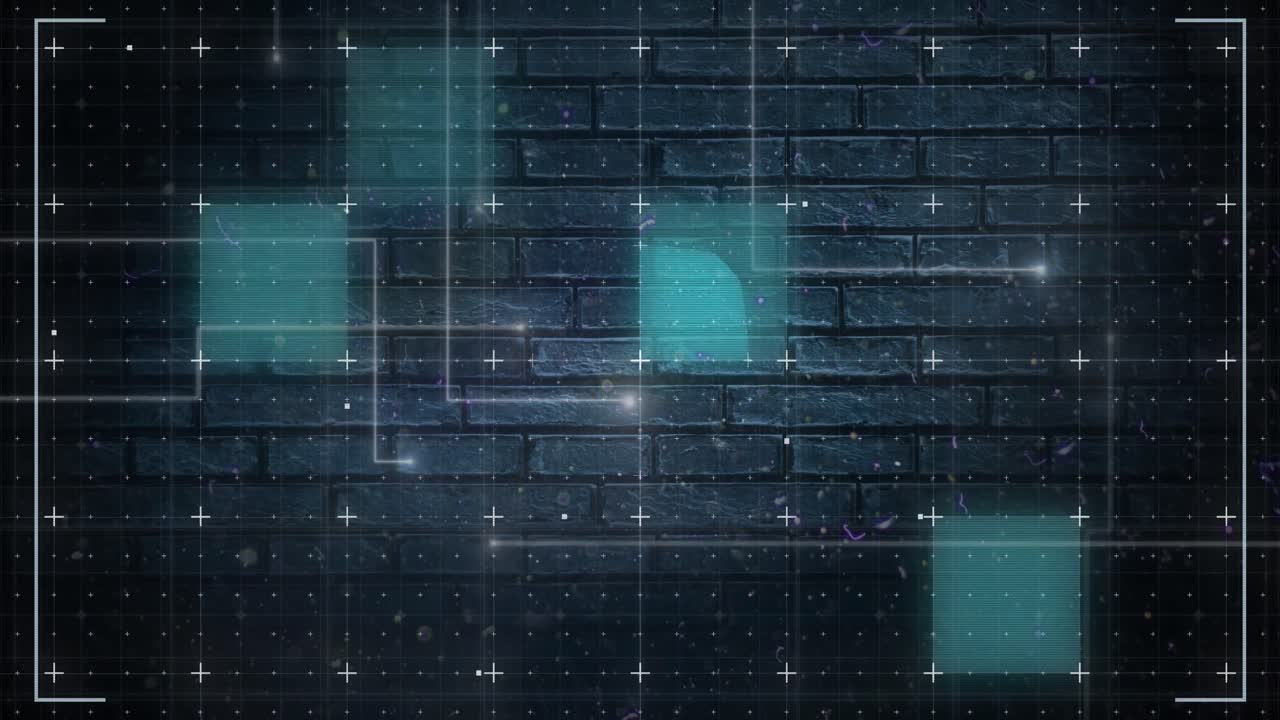 벽돌 벽에 대한 데이터 처리의 애니메이션