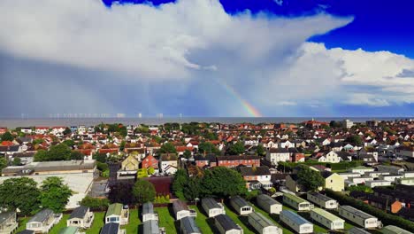 tormenta que se avecina sobre la ciudad costera de skegness