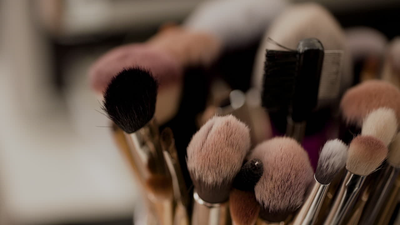 Makeup Brushes on Desk