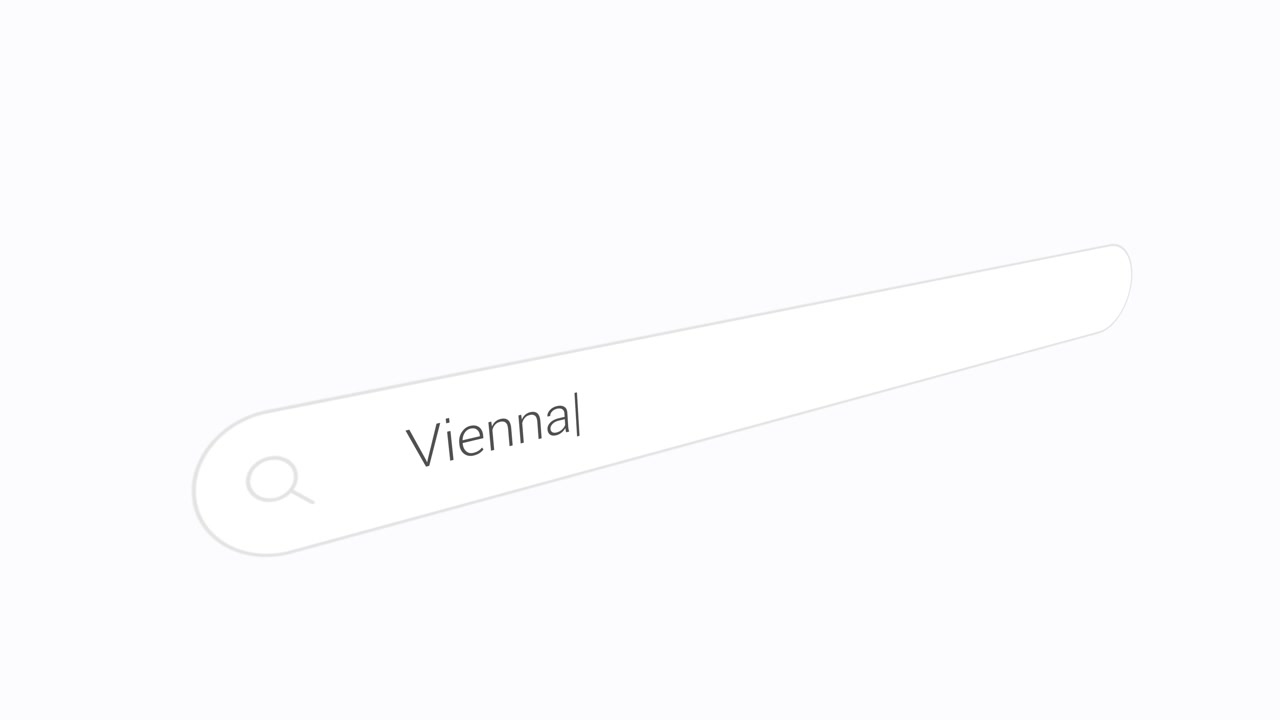 Vienna, la capitale dell'Austria, sul browser di ricerca web di Internet. Primo piano.
