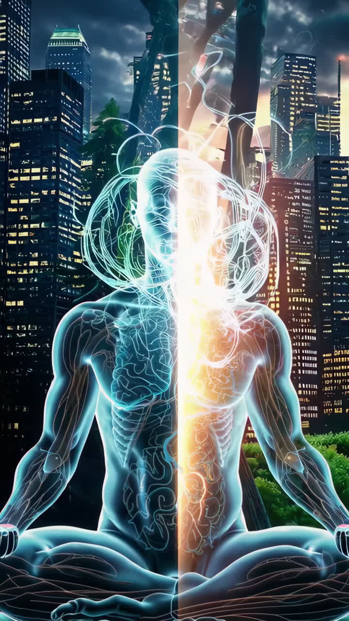 Human Anatomy in a Meditative Pose