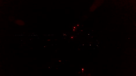 drone shot of fireworks going off
