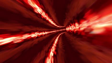 abstract speed up fire rotation in futuristic sci-fi virtual reality tunnel seamless loop. 4k 3d rendering grid tunnel with light lines vj motion graphics for science, technology, music video, edm.