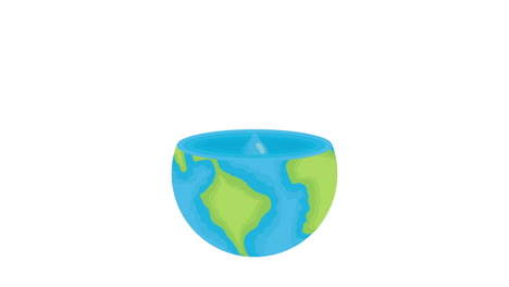campaña del día del agua animada con el planeta mundial y la gota