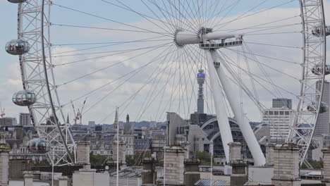 london eye and skyline, london, england