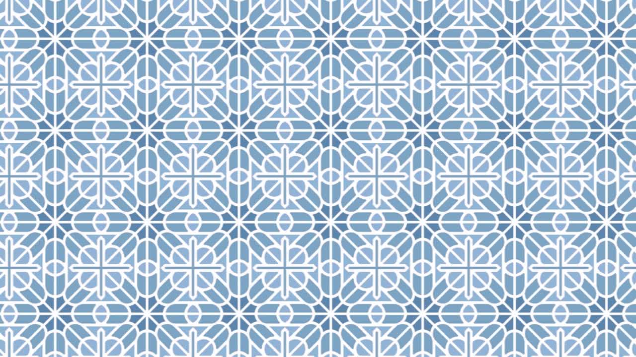 Seamless Portugal or Spain Azulejo Wall Tile Background animation scrolling right