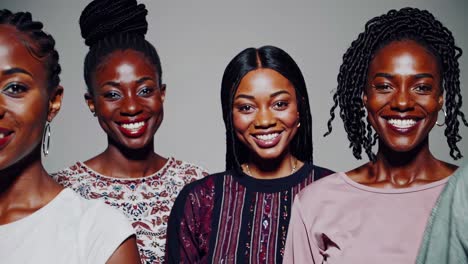 tres mujeres negras felices