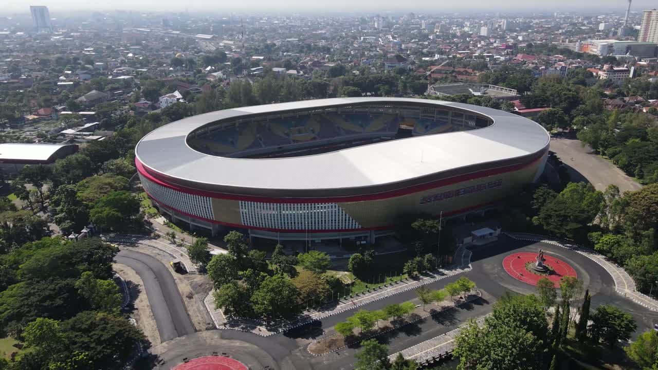 Aerial view, the magnificent landscape of the Manahan stadium