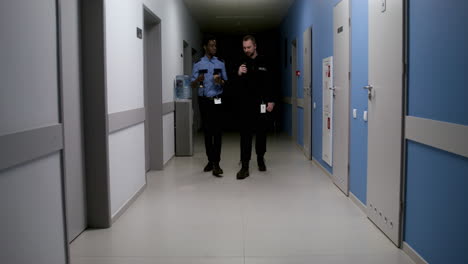 team in uniform working on the corridor