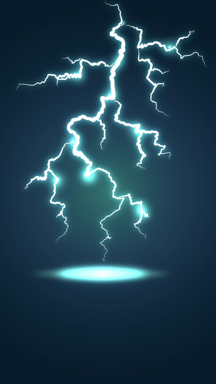Dynamic Lightning Strikes on a Dark Background