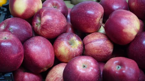 manzanas rojas sobre fondo negro