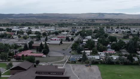 craig colorado. drone pano of the town looking across the valley.