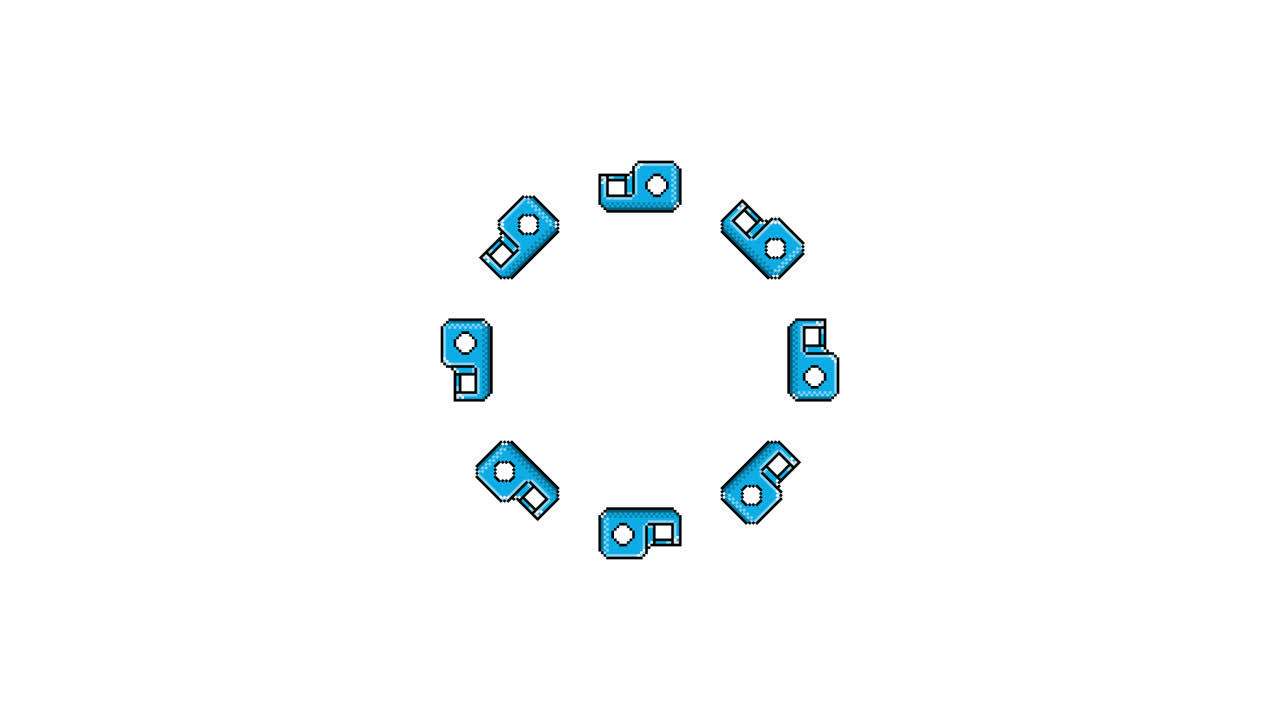 Pixel Art Cellophane Spinning Circle Animated Overlay Transparent 30fps (2)