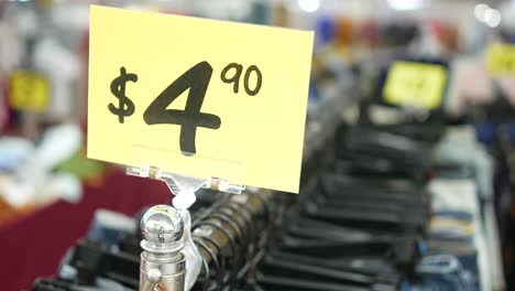 close up of sale sign in a closing store