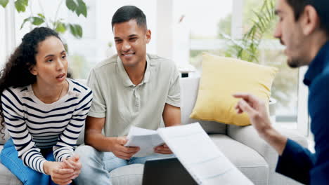 Happy-couple,-accountant-and-documents