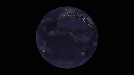 Planet-Erde-Bei-Nacht