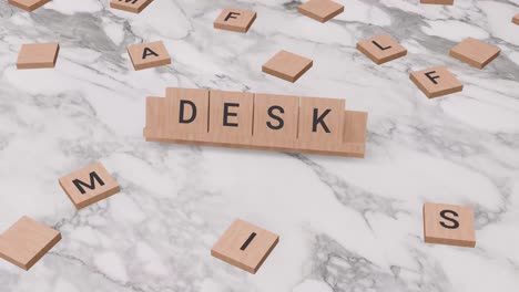 desk word on scrabble