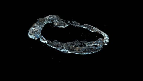 liquid splash cold blue water super slow motion 1000 fps 4k