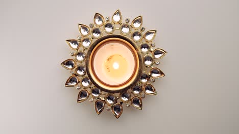 closeup of diya wax candles for diwali festival party celebration event