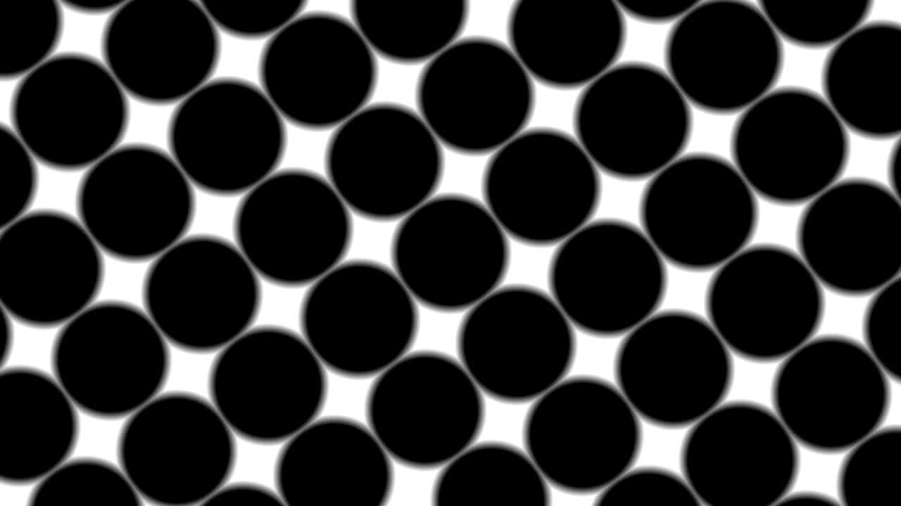 Big black polka dots - simple retro pattern for creative, 3d render, black polka dot on white background