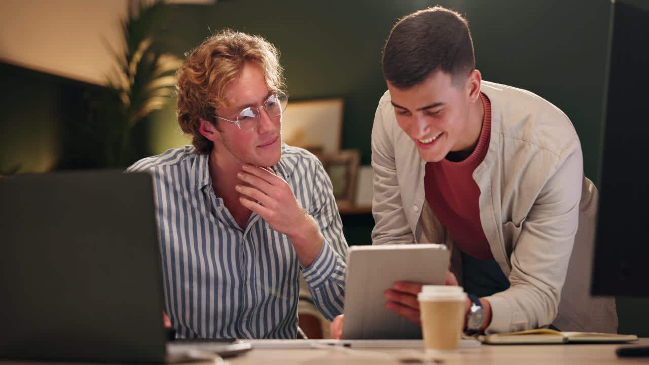 Two men collaborating in an office