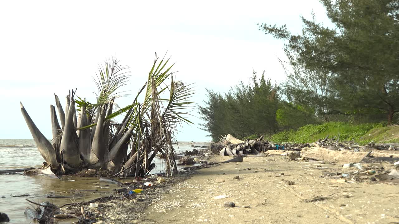 Beautiful Summer View At Kabong Beach,White Sandy Beach,Blue Sky,Sea And Green Trees.