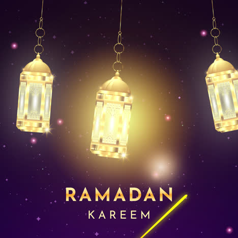 decoración de la linterna de ramadán kareem