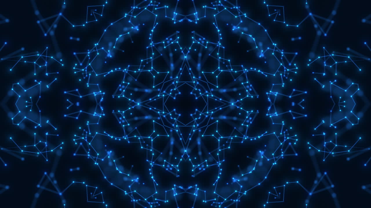Abstract Glowing Network Pattern