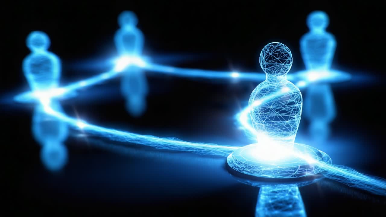 Dynamic Interaction among Digital Avatars: A Futuristic Visualization of Connectivity and Communication in a Networked Environment