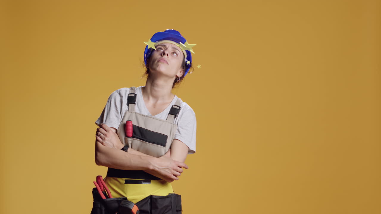 Portraits of a female construction worker