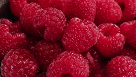 close-up of fresh raspberries