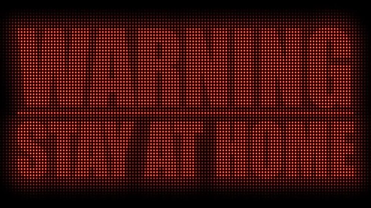 Flashing Coronavirus Stay At Home Sign